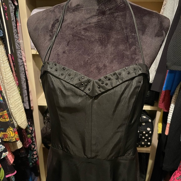 VTG Betsey Johnson Gemmed Halter Dress - Picture 2 of 7